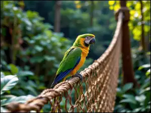 Sznurkowa, Rośliny, Papuga, Zielono-żółta, Siatka