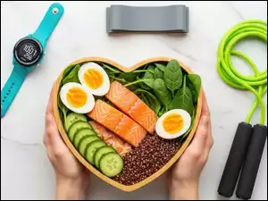 Ryby, Szpinak, Łosoś, Jedzenie, Jajka