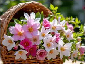 Grafika AI, Bukiet, Kwiatów, Koszyk