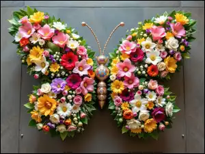 Kwiaty, Kwiatowy, Motyl, Kolorowe