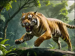 Paszcza, Tygrys, Skok, Otwarta