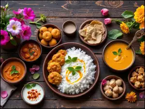 Desery, Owoce, Kwiaty, Jedzenie, Kolorowe, Miseczki, Brzoskwinie