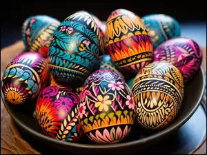 AI, Wielkanoc, Pisanki, Miseczka