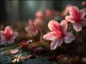 Grafika AI, Azalia, Różanecznik, Kwiaty
