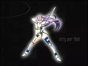 Dirty Pair Flash, miecz, kobieta, strój