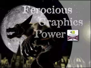 logo, Nvidia, smok, potwór, grafika