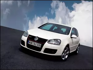 Biały, Volkswagen Golf 5, GTI