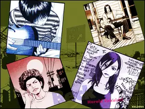 Beck, plakaty, gitara, postacie
