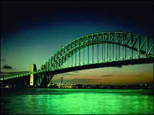 Sydney, Noc, Most, Harbour