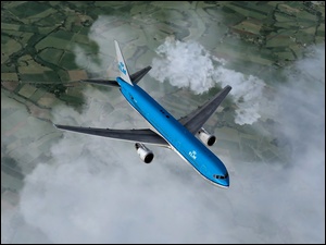 Chmurami, Boeing 767, KLM, Nad