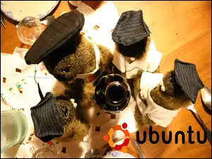 Ubuntu, krąg, misie, maskotki