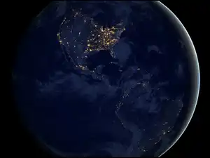 Ziemia, Światła, Planeta, Kosmos, Kontynenty