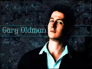 biała koszula, Gary Oldman, niebieskie oczy