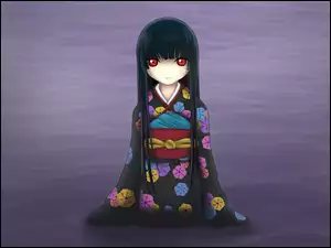 kimono, Jigoku Shoujo, kobieta