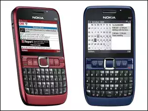 Nokia E63, 3G, Czerwony, Niebieski