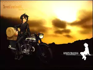 motocykl, Kino No Tabi, człowiek