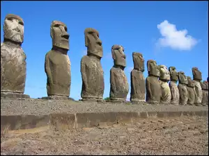 Rapa, Posągi, Wyspa, Maoi, Wielkanocna, Nui