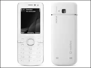 Nokia 6730, Tył, Biała, Przód