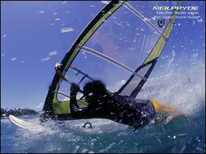 fala, Windsurfing, żagiel , deska, morze