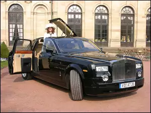 Szyberdach, Rolls-Royce Phantom, Kobieta