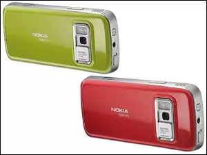 Tył, Nokia N79, Zielona, Czerwona