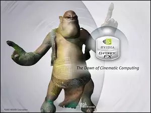 logo, Nvidia, postać, potwór, grafika