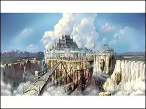 Ragnarok, zamek, skała, most, królestwo