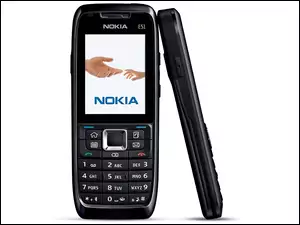 Nokia E51, Profil, Czarny, Przód