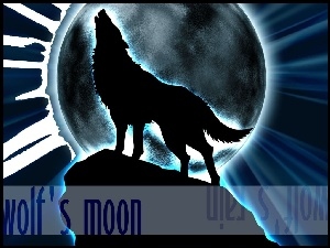 Wolfs Rain, księżyc, wilk, wyje