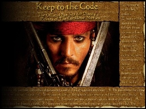 Piraci Z Karaibów, Johnny Depp, napisy, twarz