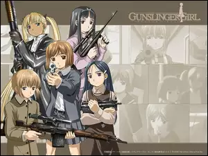 Gunslinger Girl, uzbrojenie, ekipa, ludzie