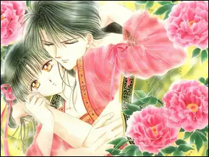 Fushigi Yuugi, kwiaty, para, miłość
