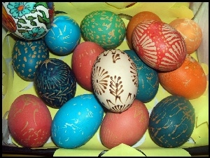 jajka, Wielkanoc, malowane