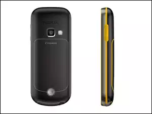 Bok, Nokia 3720, Żółta, Czarna, Tył
