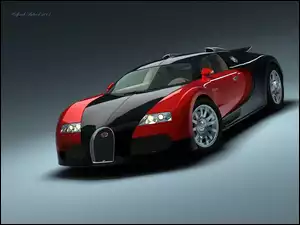 Czerwony, Veyron, Czarny, Bugatti