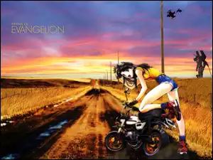Neon Genesis Evangelion, motor, droga, kobieta
