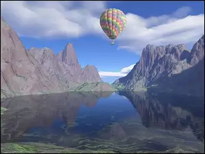 Góry, balon