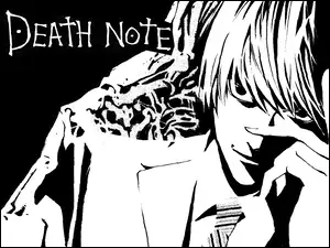 Death Note, chłopak, szkic, krawat