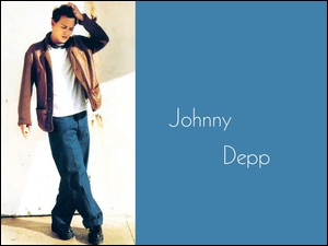 Johnny Depp, brązowa kurtka