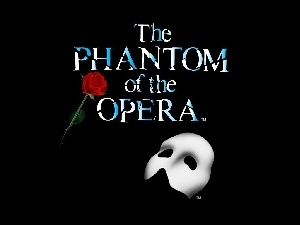 tytuł, maska, Phantom Of The Opera, róża