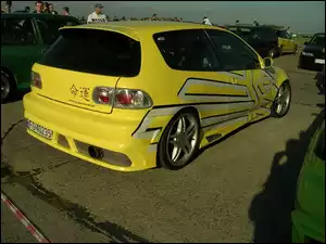 Tuning, Żółta, Honda Civic