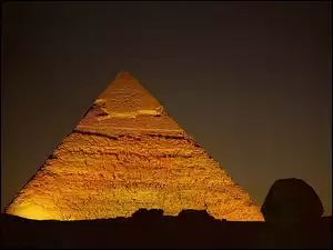 Nocą, Piramida, Cheopsa