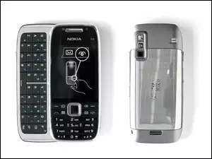 Nokia E75, Zebra, czarny, Srebrny
