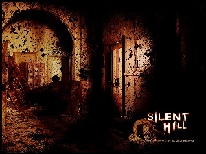 Silent Hill, plamy, dom, drzwi