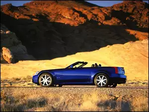 Pustynia, niebieski, Cadillac XLR