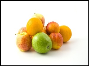 Owoce, Pomarańcza, Kompozycja, Jabłka