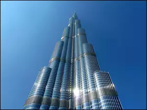 Niebo, Dubaj, Spojrzenie, Burj Khalifa, W