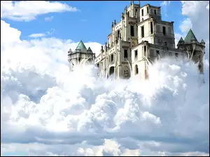 Chmury, Zamek, Niebo
