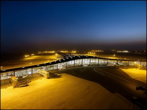 Terminale, Pekin, Lotniczy, Port, Oświetlone