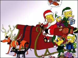 Simpsonów, Świąteczna, Rodzinka